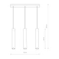 Lampa wisząca EYE 7863 mosiądz GU10 wys.130cm