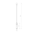 Lampa wisząca CYLINDER L 7864 transparentna GU10 wys.128cm