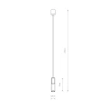 Lampa wisząca CYLINDER M 7868 transparentna GU10 wys.130cm