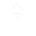 Plafon CAYO 8055 czarny G9 szer.10cm