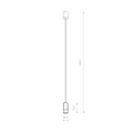 Lampa wisząca CYLINDER S 7870 transparentna GU10 wys.130cm