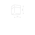 Plafon SIS 8054 czarny G9 szer.10cm
