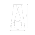 Lampa wisząca IMBRIA 7957 mosiądz GU10 wys.130cm
