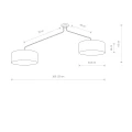 Lampa wisząca FALCON 7950 czarna E27 wys.65cm