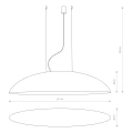 Lampa wisząca CANOE 7927 biała E27 E27 biała 250cm
