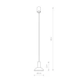 Lampa wisząca HERMANOS 8194 czarna GU10 wys.130cm