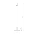 Lampa wisząca HERMANOS 8100 czarna GU10 wys.130cm