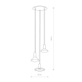 Lampa wisząca HERMANOS 8030 czarna GU10 wys.130cm