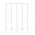 Lampa wisząca HERMANOS 8032 czarna GU10 wys.130cm