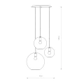 Lampa wisząca SPHERE 7788 transparentna E27 wys.130cm