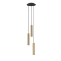 Lampa wisząca BATON 7855 mosiądz E27 wys.130cm