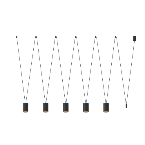Lampa wisząca MORE TONE 7817 czarna GU10 wys.122cm