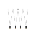 Lampa wisząca MORE TONE 7814 czarna GU10 wys.122cm