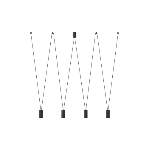 Lampa wisząca MORE EYE 7822 czarna GU10 wys.120cm