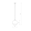 Lampa wisząca GLOBE PLUS S 7605 srebrna E27 wys.145cm