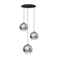 Lampa wisząca GLOBE PLUS 7607 srebrna E27 wys.120cm
