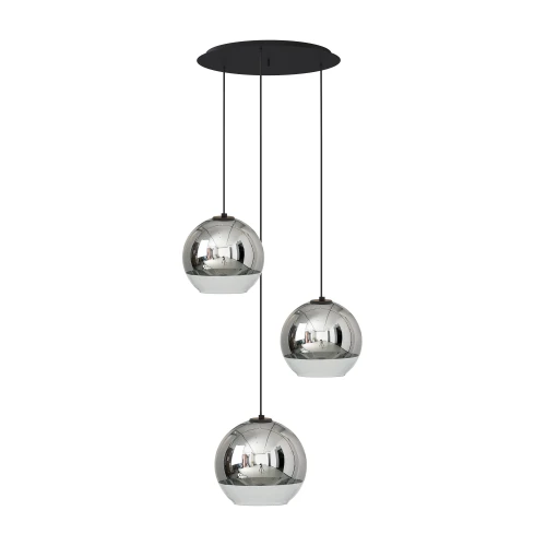 Lampa wisząca GLOBE PLUS 7607 srebrna E27 wys.120cm