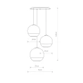 Lampa wisząca GLOBE PLUS 7607 srebrna E27 wys.120cm