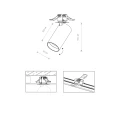 Oprawa podtynkowa MONO SURFACE 7688 czarna GU10