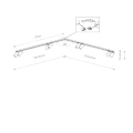 Spot MONO CORNER 2x150 7721 czarny GU10