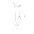 Lampa wisząca MONO LONG 7672 biała GU10 wys.36-41cm