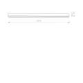 Plafon STRAIGHT grafit, antracyt szer.5.5cm  CEILING LED L