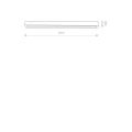 Plafon STRAIGHT biały szer.5.5cm  CEILING LED M