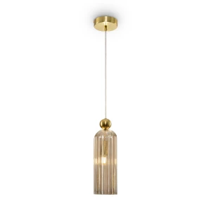 Lampa wisząca Maytoni ANTIC MOD302PL-01CG bursztynowa 1xE14 34.7cm