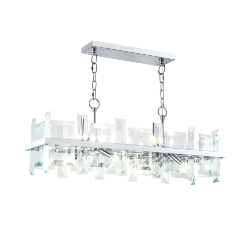 Lampa wisząca CEREZO MOD201PL-08N srebrna 8xE14 wys.34cm