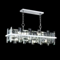 Lampa wisząca CEREZO MOD201PL-08N srebrna 8xE14 wys.34cm