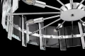 Lampa wisząca CEREZO MOD201PL-07N srebrna 7xE14 wys.34cm