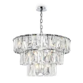 Lampa wisząca PUNTES MOD043PL-18CH srebrna 18xE14 wys.50cm
