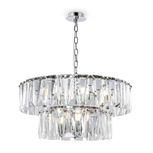 Lampa wisząca PUNTES MOD043PL-12CH srebrna 12xE14 wys.37cm