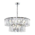 Lampa wisząca PUNTES MOD043PL-12CH srebrna 12xE14 wys.37cm