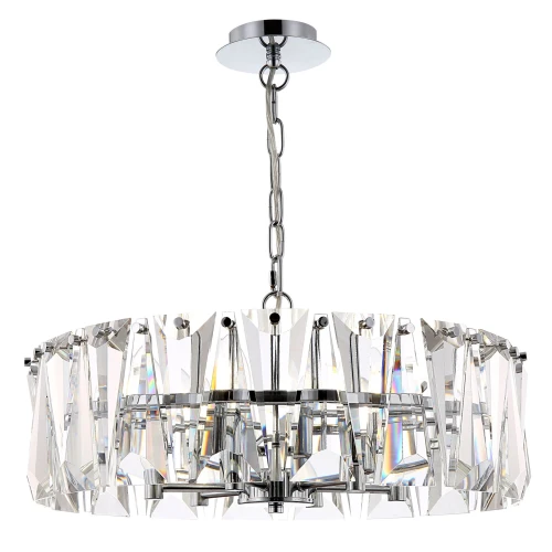 Lampa wisząca PUNTES MOD043PL-06CH srebrna 6xE14 wys.23.8cm
