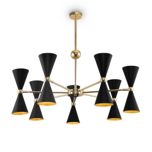 Lampa wisząca Maytoni VESPER MOD108PL-14GB czarna 14xE14 32cm