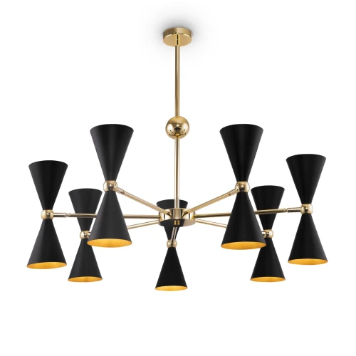 Lampa wisząca VESPER MOD108PL-14GB czarna 14xE14 wys.32cm