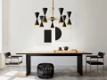 Lampa wisząca VESPER MOD108PL-14GB czarna 14xE14 wys.32cm
