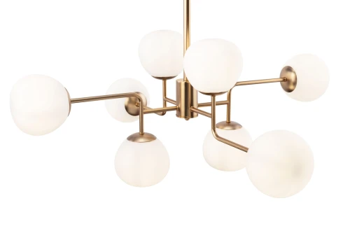 Lampa wisząca ERICH MOD221-PL-08-G mosiądz 8xE14 wys.26.5cm