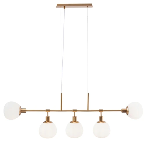 Lampa wisząca ERICH MOD221-PL-05-G mosiądz 5xE14 wys.37.3cm