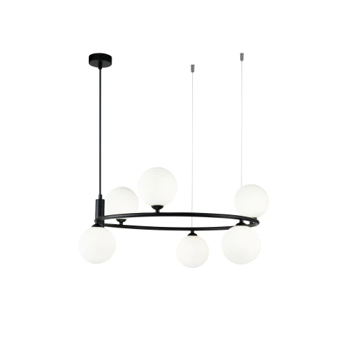 Lampa wisząca RING MOD013PL-06B czarna 6xG9 wys.28cm