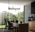 Lampa wisząca RING MOD013PL-06B czarna 6xG9 wys.28cm