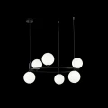 Lampa wisząca RING MOD013PL-06B czarna 6xG9 wys.28cm