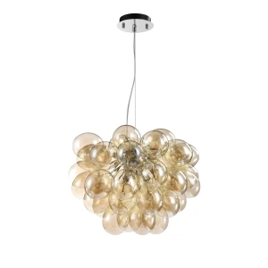 Lampa wisząca Maytoni BALBO MOD112-08-G szara 8xG9 40cm