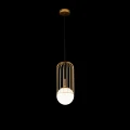 Lampa wisząca TELFORD P362PL-01G złota 1xE27 wys.37.5cm