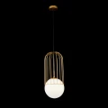 Lampa wisząca TELFORD P363PL-01G złota 1xE27 wys.48cm