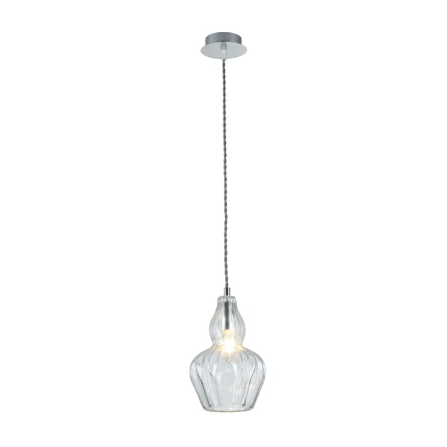 Lampa wisząca EUSTOMA MOD238-PL-01-TR szara 1xE14 wys.23cm