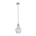 Lampa wisząca EUSTOMA MOD238-PL-01-TR szara 1xE14 wys.23cm