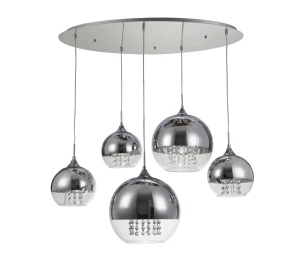 Lampa wisząca Maytoni FERMI P140-PL-170-5-N szara 5xE27 35cm