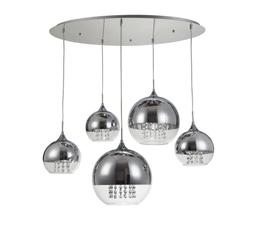 Lampa wisząca FERMI P140-PL-170-5-N szara 5xE27 wys.35cm